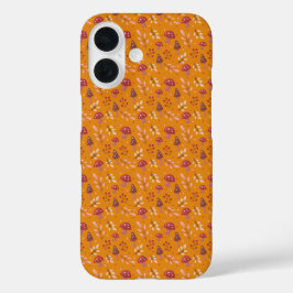 Orange Mushroom Mönster iphone case