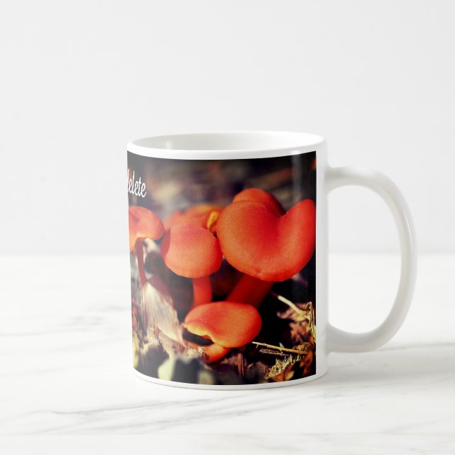 Orange Mushrooms Nature Personalized Kaffemugg (Höger)