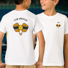 Orange Mustard Pickleball-design Anpassade namn T Shirt