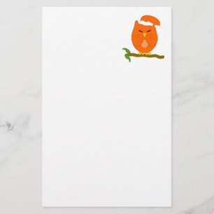 Orange Nattuggla Design Brevpapper
