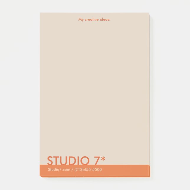 Orange - Naturliga serier Post-it Block (Framsida)