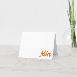 ORANGE, NAVY Auburn, AL Personlig Card Tack Kort