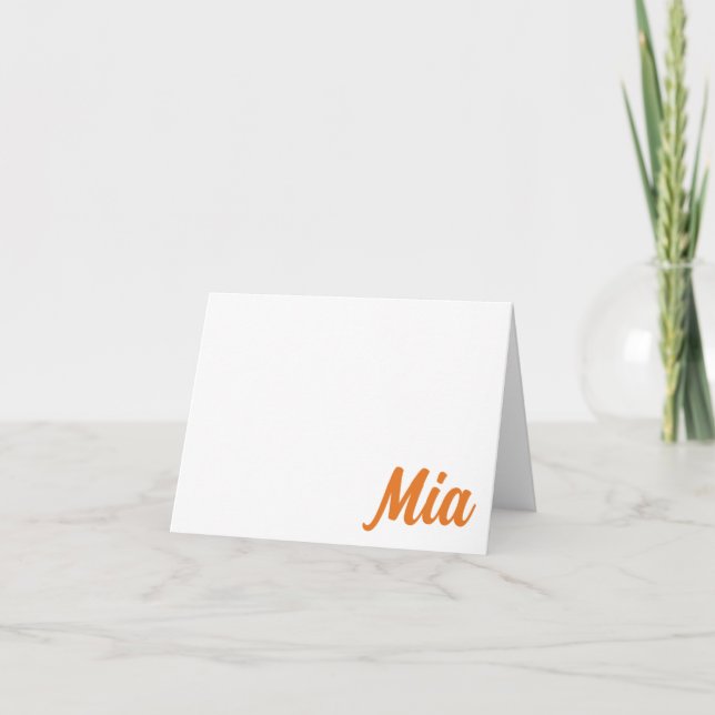 ORANGE, NAVY Auburn, AL Personlig Card Tack Kort (Framsida)