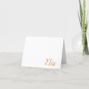 ORANGE, NAVY Auburn, Alabama Personlig Card Tack Kort