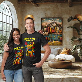 Orange Neon Alien T-Shirt - Funky Pop Art Creator