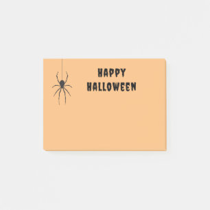 Orange Notes för svartvit happy halloween-spider Post-it Block