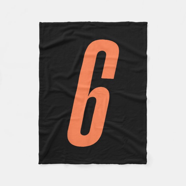 Orange Nummer 6 7 Roligt Meme Halloween Matchande  Fleecefilt (Framsidan)