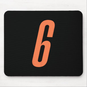 Orange Nummer 6 7 Roligt Meme Halloween Matchande Musmatta