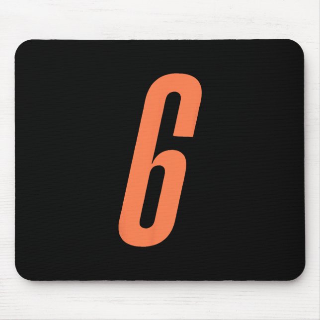 Orange Nummer 6 7 Roligt Meme Halloween Matchande  Musmatta (Framsidan)