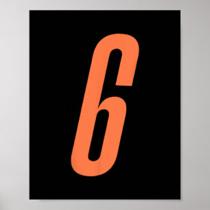 Orange Nummer 6 7 Roligt Meme Halloween Matchande  Poster