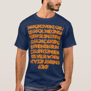 Orange Numres Brev Funky T-Shirt