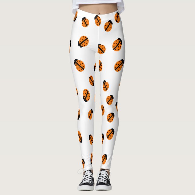 Orange Nyckelpiga Leggings (Framsida)