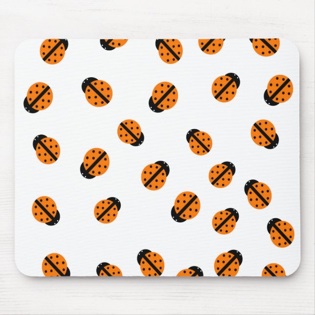 Orange Nyckelpiga Mousepad Musmatta (Framsidan)