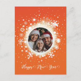 Orange - nytt år helg vykort