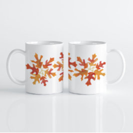 Orange Oak Lövs skuggor Kaffemugg