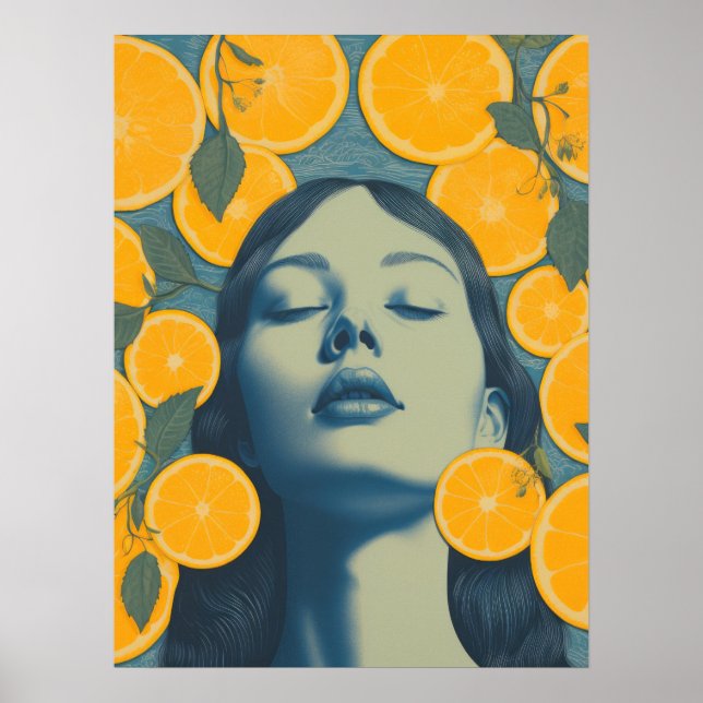 Orange Oasis: Vitalitetens Firande Poster (Framsidan)