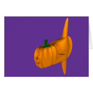 Orange Oceansk solfisk Hälsningskort