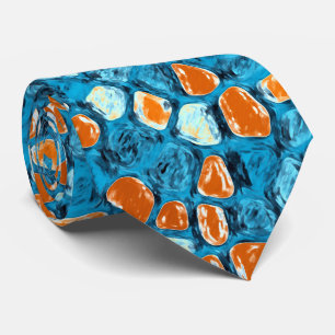 Orange och Abstrakt Slips