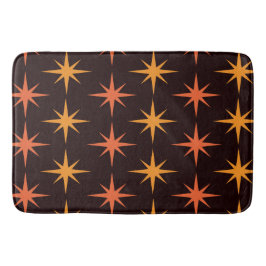 Orange- och Amber Mid Century Starbursts Badrumsmatta