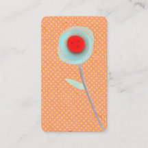 Orange och blå Blommig Gula Prickar