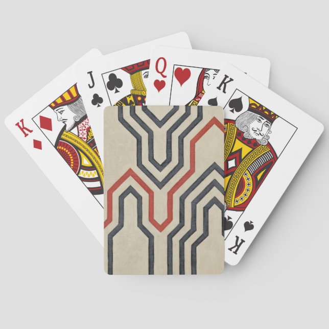 Orange och blå grafik, Linjer Spelkort (Baksidan)