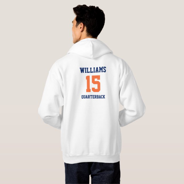 Orange och Blå Hoodie (Hel baksida)