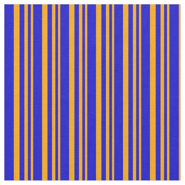 Orange och blå Linjer Mönster Tyg (Närbild)