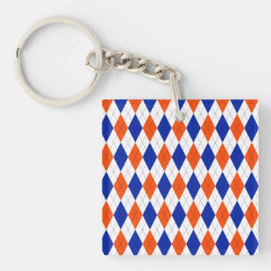 Orange och blå romb-argyle
