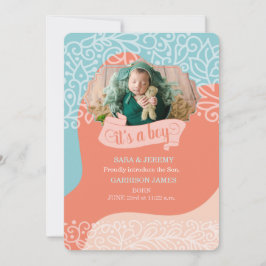 Orange och blå våg Det är ett meddelande om pojkfö