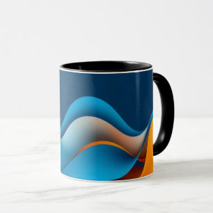 Orange och blå Vinkara Mugg