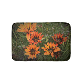 Orange och Black Gazanias Bath Mat Badrumsmatta