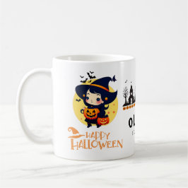 Orange och Black Halloween Helgdag-födelsedagen Kaffemugg