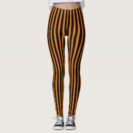 Orange och Black Halloween Leggings