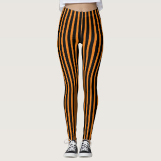 Orange och Black Halloween Leggings