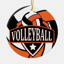 Orange och Black 🏐 Volleyball Logotyp