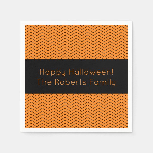 Orange och bläckfisk från Halloween fest Pappersservett (Framsidan)