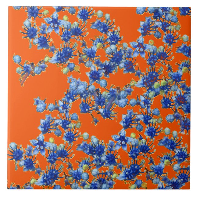 orange och blått kakelplatta (Framsidan)