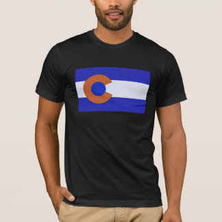 Orange och blått t-shirt