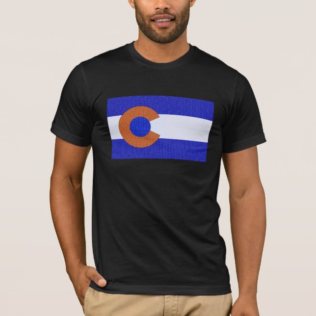 Orange och blått t-shirt (Framsida)
