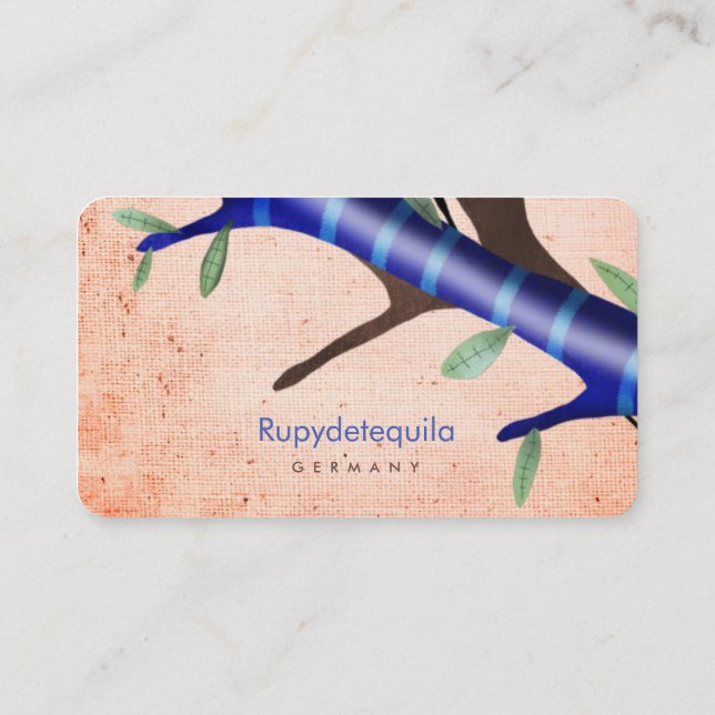 Orange och blått visitkort (Baksida)