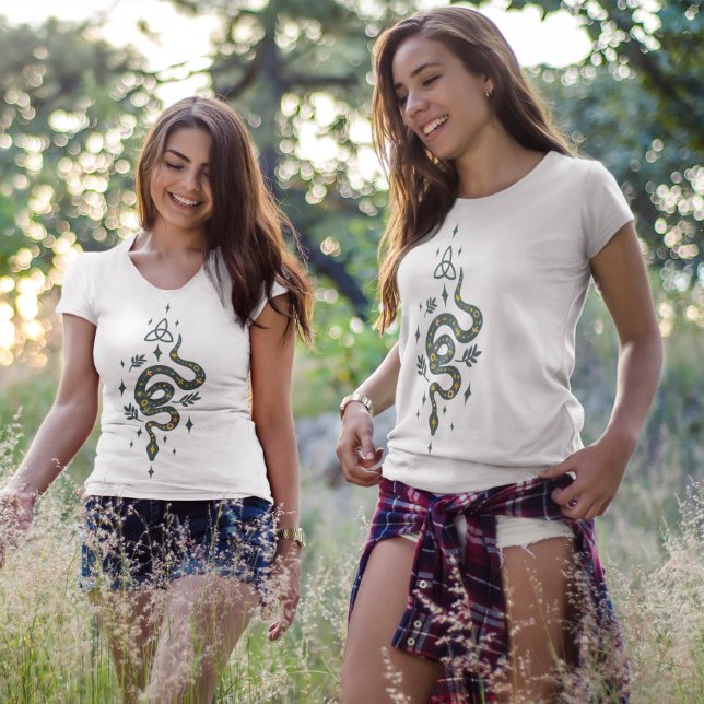 Orange- och Blue-grått Halloween-snake-design T Shirt (Skapare uppladdad)