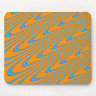 Orange och Blue Swirl Mousepad Musmatta