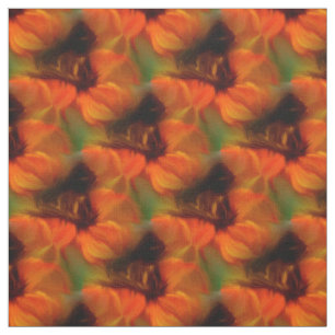 Orange och brun Abstrakt Art Mönster Tyg
