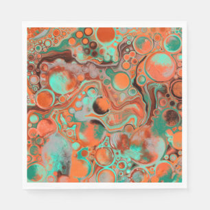 Orange och brun Abstrakt Pappersservett