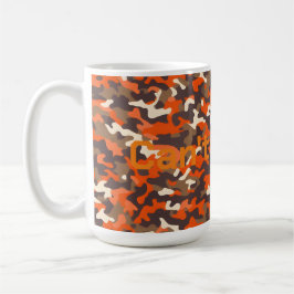 Orange och brun kamera kan inte se mig kaffemugg