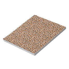 Orange och Brun Leopardyck Anteckningsblock