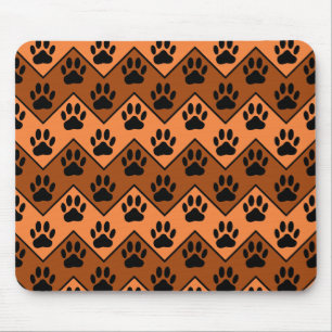 Orange och brun skorv med Hund Mönster Musmatta