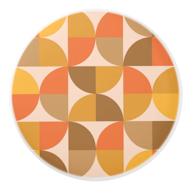 Orange och Bruna Halvcirklar från Mid Century Knopp (Framsidan)