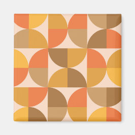 Orange och Bruna Halvcirklar från Mid Century Magnet
