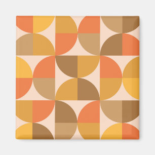 Orange och Bruna Halvcirklar från Mid Century Magnet